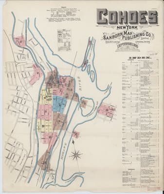 Sanborn Fire Insurance Map: Cohoes, New York (1885)