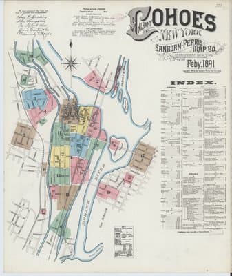 Sanborn Fire Insurance Map: Cohoes, New York (1891)