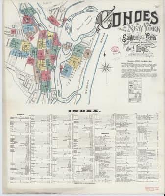 Sanborn Fire Insurance Map: Cohoes, New York (1896)