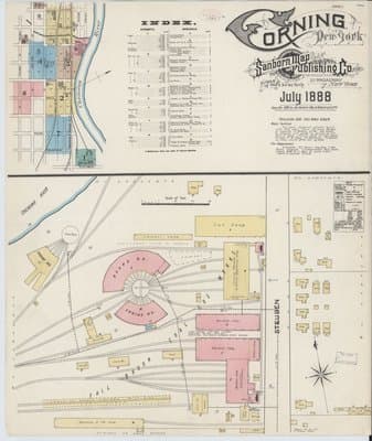 Sanborn Fire Insurance Map: Corning, New York (1888)