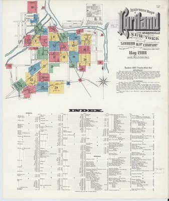 Sanborn Fire Insurance Map: Cortland, New York (1908)
