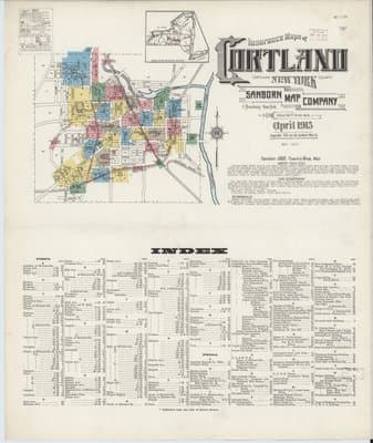 Sanborn Fire Insurance Map: Cortland, New York (1915)