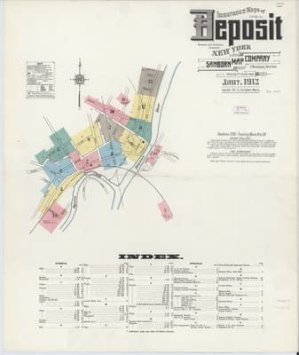 Sanborn Fire Insurance Map: Deposit, New York (1912)