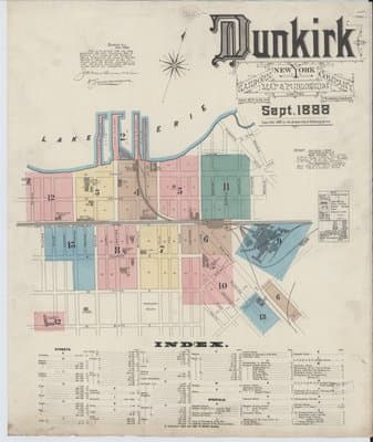 Sanborn Fire Insurance Map: Dunkirk, New York (1888)