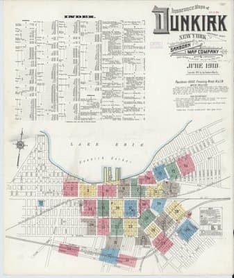 Sanborn Fire Insurance Map: Dunkirk, New York (1910)