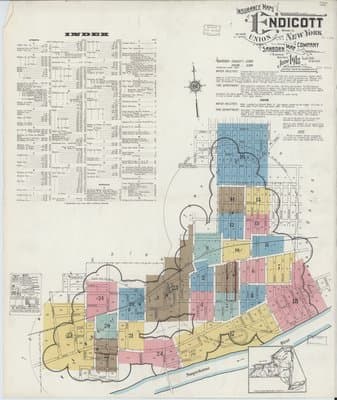Sanborn Fire Insurance Map: Endicott, New York (1918)