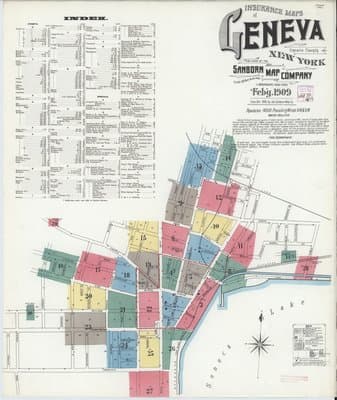 Sanborn Fire Insurance Map: Geneva, New York (1909)
