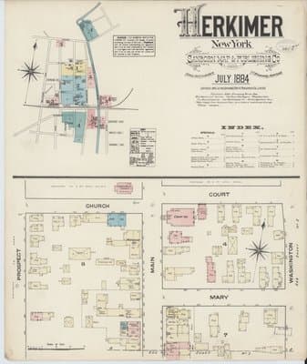 Sanborn Fire Insurance Map: Herkimer, New York (1884)