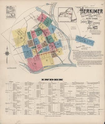 Sanborn Fire Insurance Map: Herkimer, New York (1923)
