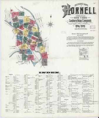 Sanborn Fire Insurance Map: Hornell, New York (1909)