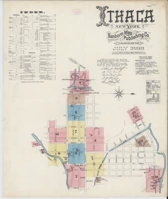 Sanborn Fire Insurance Map: Ithaca, New York (1888)