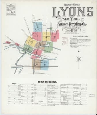 Sanborn Fire Insurance Map: Lyons, New York (1899)