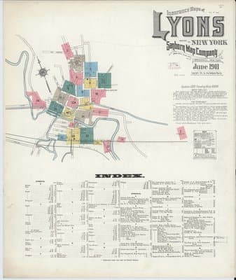 Sanborn Fire Insurance Map: Lyons, New York (1911)