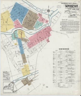 Sanborn Fire Insurance Map: Massena, New York (1918)