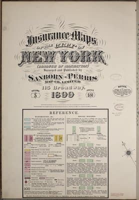 Sanborn Fire Insurance Map: New York, New York (1899)