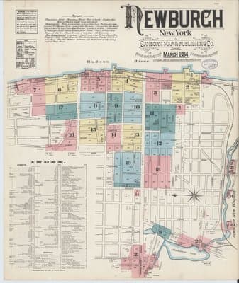Sanborn Fire Insurance Map: Newburgh, New York (1884)