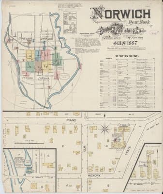 Sanborn Fire Insurance Map: Norwich, New York (1887)