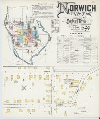Sanborn Fire Insurance Map: Norwich, New York (1892)