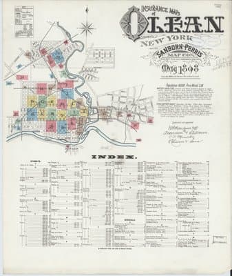 Sanborn Fire Insurance Map: Olean, New York (1898)
