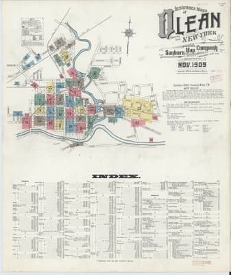 Sanborn Fire Insurance Map: Olean, New York (1909)