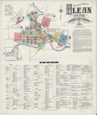 Sanborn Fire Insurance Map: Olean, New York (1915)