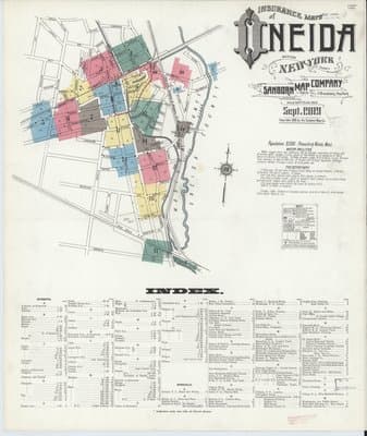 Sanborn Fire Insurance Map: Oneida, New York (1909)