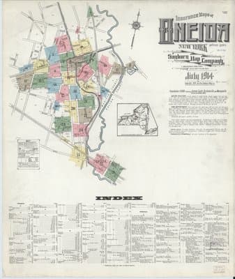 Sanborn Fire Insurance Map: Oneida, New York (1914)