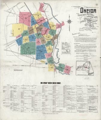 Sanborn Fire Insurance Map: Oneida, New York (1923)