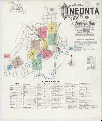 Sanborn Fire Insurance Map: Oneonta, New York (1898)
