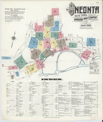 Sanborn Fire Insurance Map: Oneonta, New York (1910)