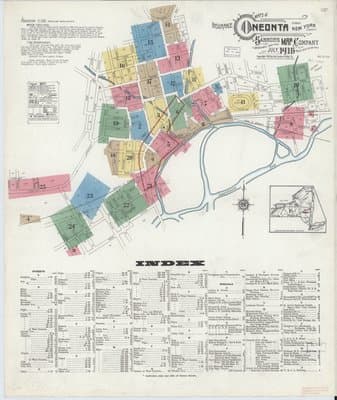 Sanborn Fire Insurance Map: Oneonta, New York (1916)