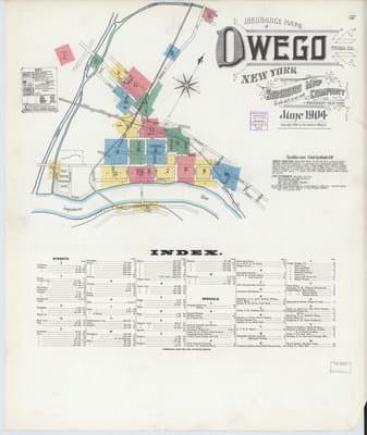 Sanborn Fire Insurance Map: Owego, New York (1904)