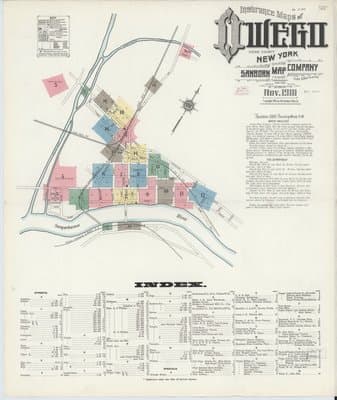 Sanborn Fire Insurance Map: Owego, New York (1910)