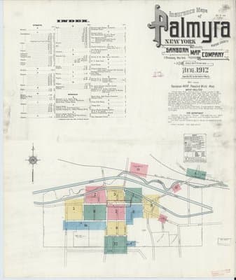 Sanborn Fire Insurance Map: Palmyra, New York (1912)
