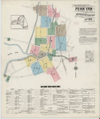 Sanborn Fire Insurance Map: Penn Yan, New York (1915)