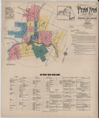 Sanborn Fire Insurance Map: Penn Yan, New York (1922)