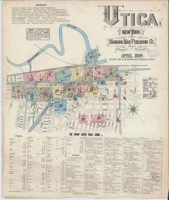 Sanborn Fire Insurance Map: Utica, New York (1884)