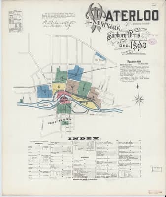Sanborn Fire Insurance Map: Waterloo, New York (1893)
