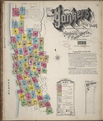 Sanborn Fire Insurance Map: Yonkers, New York (1898)