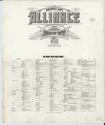 Sanborn Fire Insurance Map: Alliance, Ohio (1911)