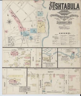 Sanborn Fire Insurance Map: Ashtabula, Ohio (1884)