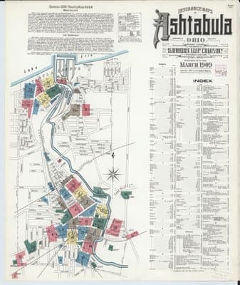 Sanborn Fire Insurance Map: Ashtabula, Ohio (1909)