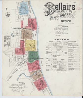 Sanborn Fire Insurance Map: Bellaire, Ohio (1890)