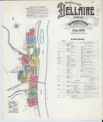 Sanborn Fire Insurance Map: Bellaire, Ohio (1900)