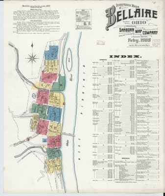 Sanborn Fire Insurance Map: Bellaire, Ohio (1908)