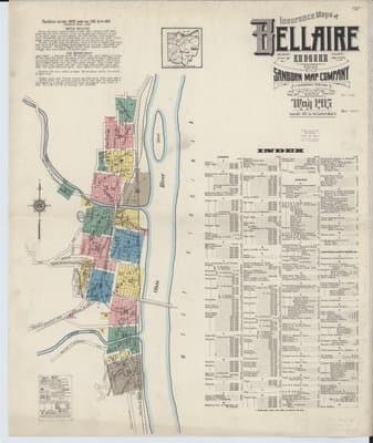 Sanborn Fire Insurance Map: Bellaire, Ohio (1915)