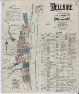 Sanborn Fire Insurance Map: Bellaire, Ohio (1924)