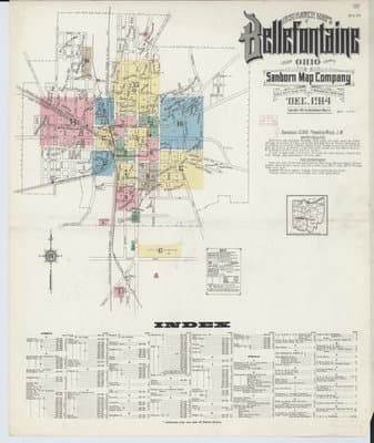 Sanborn Fire Insurance Map: Bellefontaine, Ohio (1914)