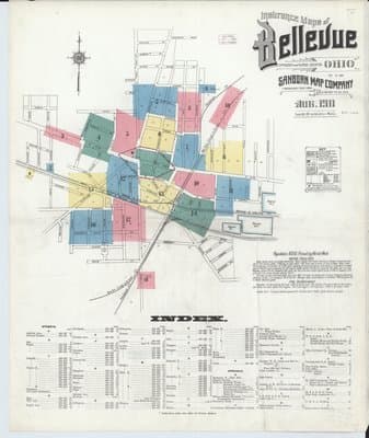 Sanborn Fire Insurance Map: Bellevue, Ohio (1911)