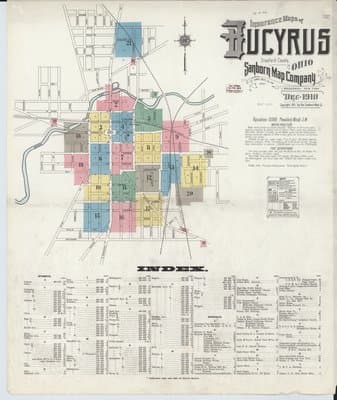 Sanborn Fire Insurance Map: Bucyrus, Ohio (1910)